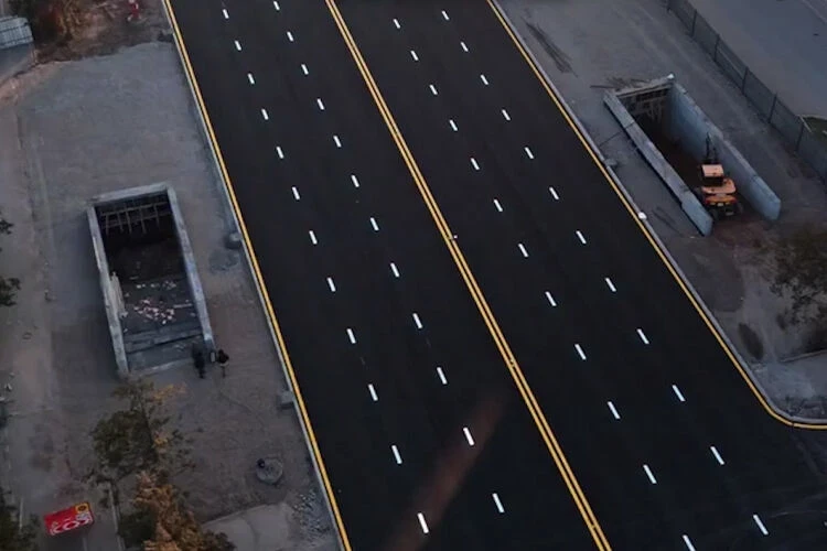 A section of Chingiz Aitmatov Avenue reopened for traffic in Bishkek after repairs