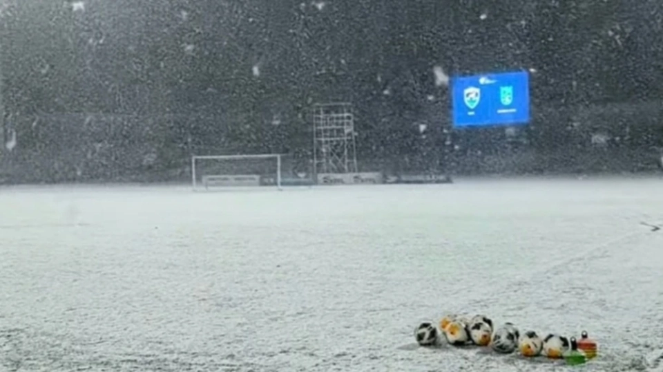 Football match in Karakol cancelled due to heavy snowfall
