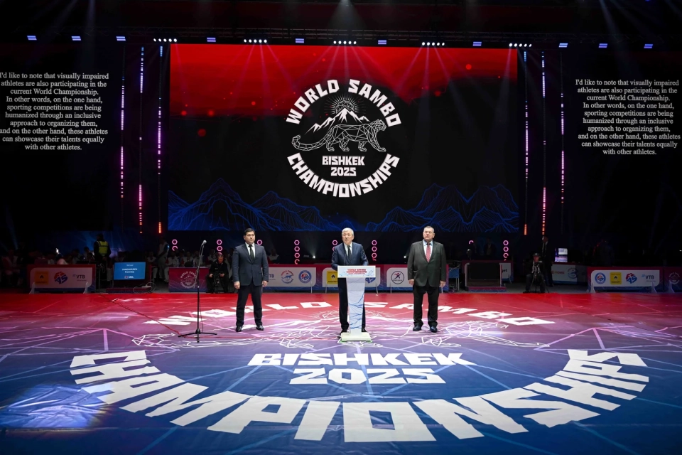 Kasymaiev took part in the opening of the World Sambo Championship in Bishkek