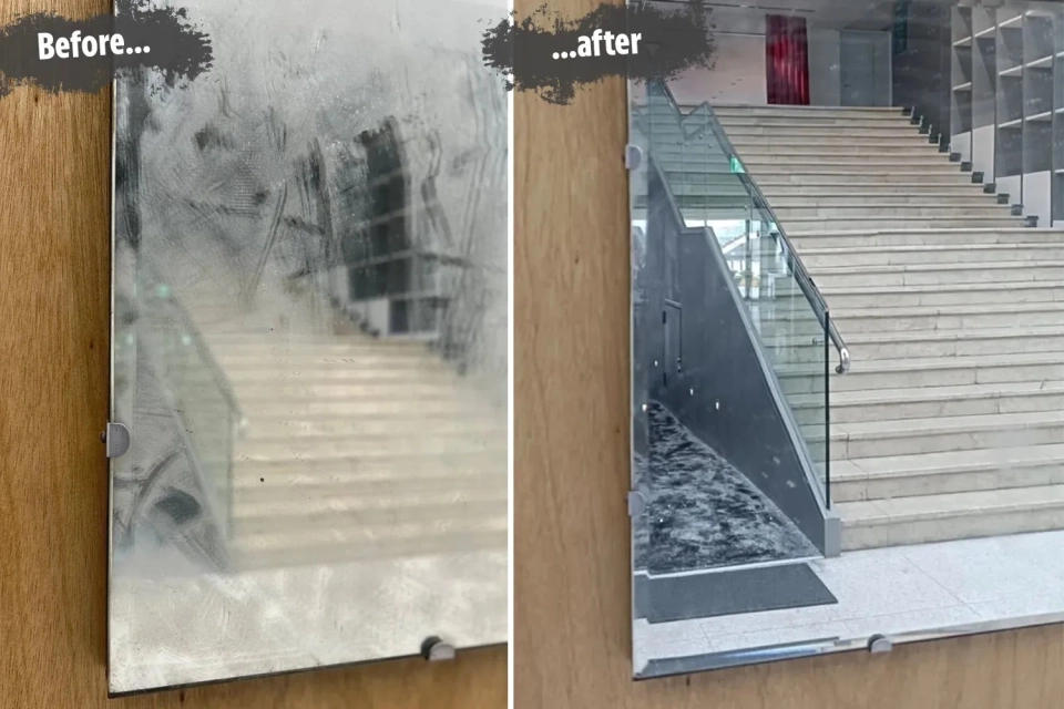 In a Taiwan museum, a cleaner destroyed an art object, mistaking it for a dirty mirror