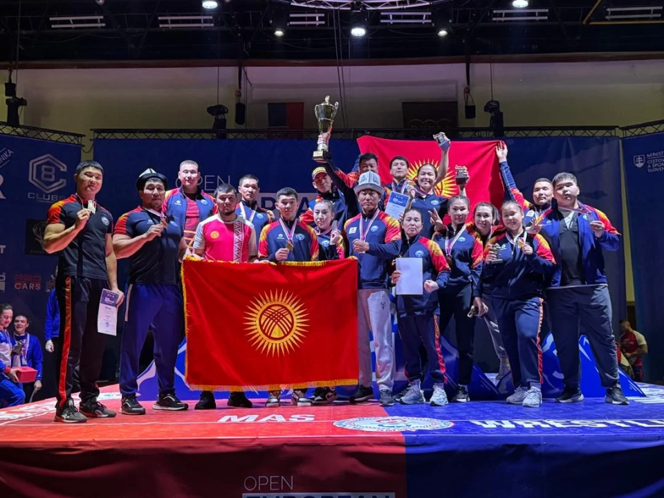 The Kyrgyzstan national team took 1st place at the European Championship in mas-wrestling
