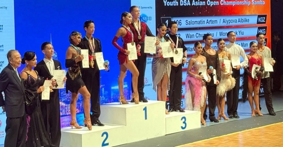 Кыргызстанцы привезли медали с чемпионата Азии по бальным танцам в Гонконге