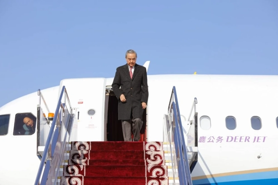 China's Foreign Minister Wang Yi has arrived in Kyrgyzstan on an official visit