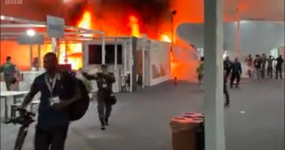 Бразилиядагы БУУнун климаттык саммитинде өрт чыкты