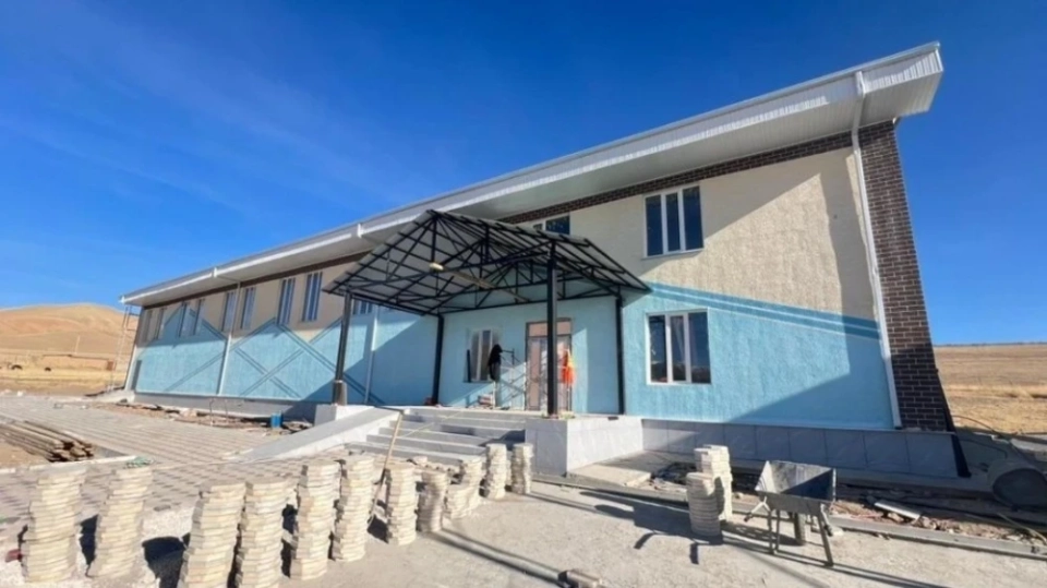 In Naryn District, the construction of a new sports complex is being completed