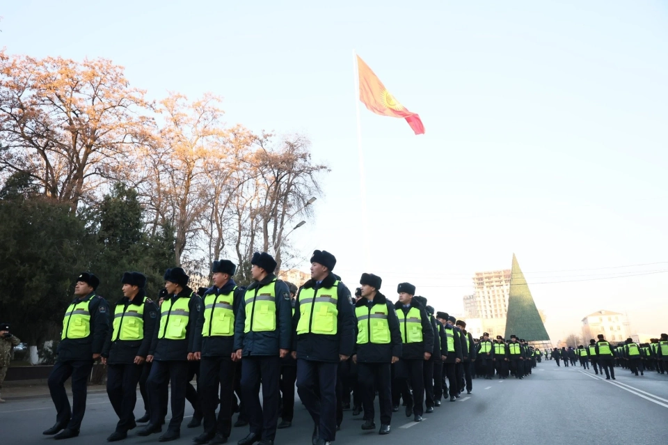 In Osh, a garrison inspection of law enforcement forces was held before the parliamentary elections