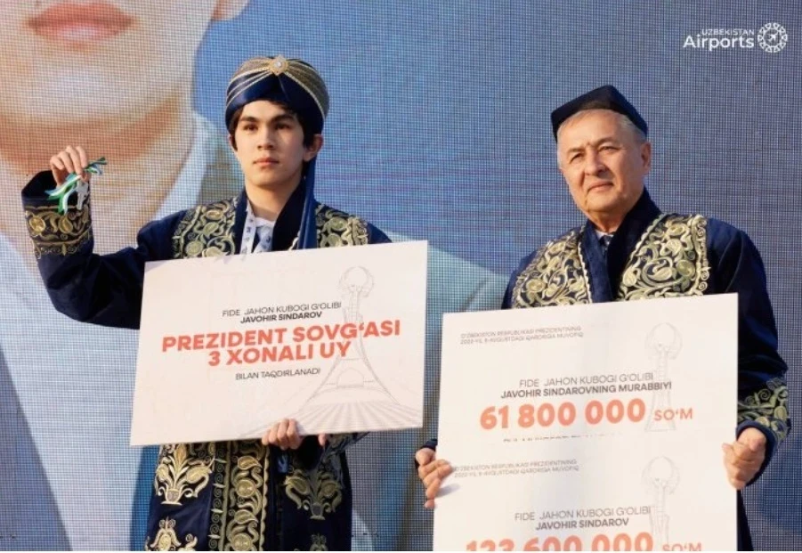 Узбекский шахматист Синдаров получил квартиру за победу на Кубке мира