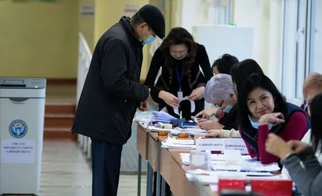 Results of the voting in district No. 13: Baktybek Sydykov is in the lead