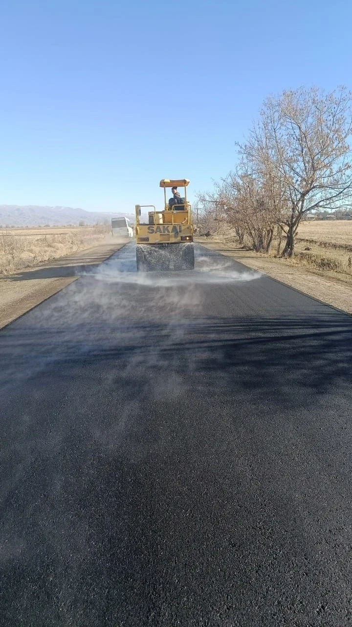 The asphalted road Orlovka - Chym-Korgon