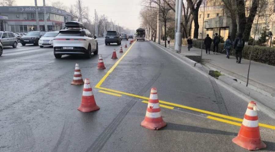 Бишкекте коомдук транспорт үчүн бөлүнгөн тилке кайрадан тартылды