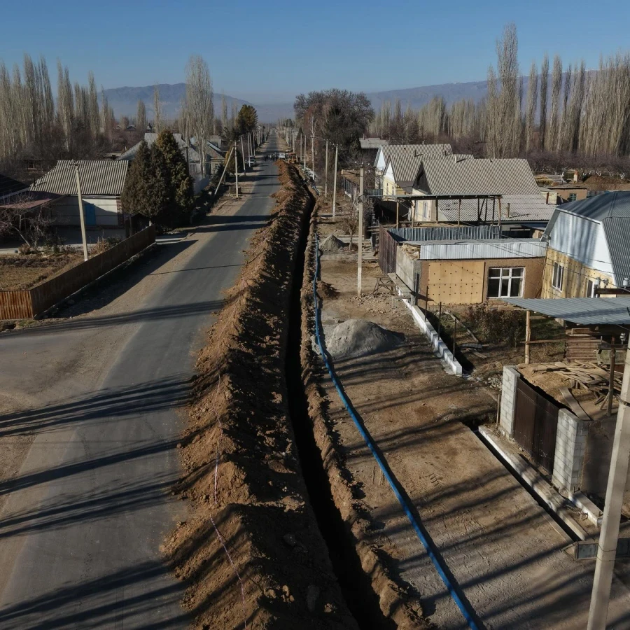 In the village of Arashan, Talas region, the drinking water system is being updated