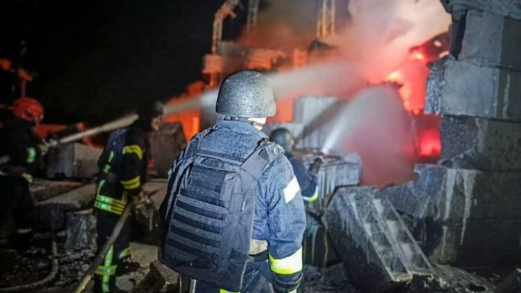 A series of explosions rocked southern Ukraine