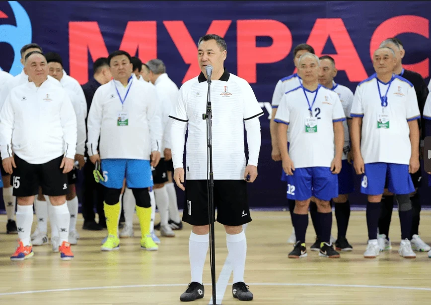 Football competitions featuring Sadyr Japarov have started in Bishkek