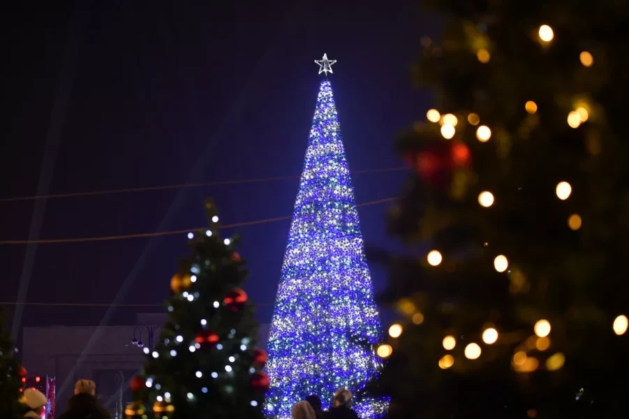 The main New Year tree of the country was lit in Bishkek.