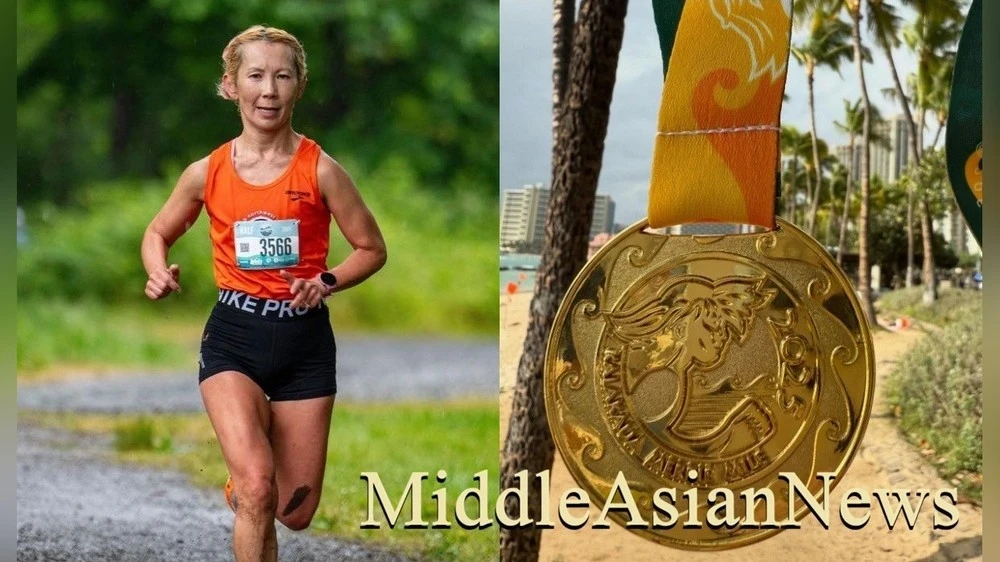 54-year-old Mongolian woman wins gold medal at the Honolulu Marathon