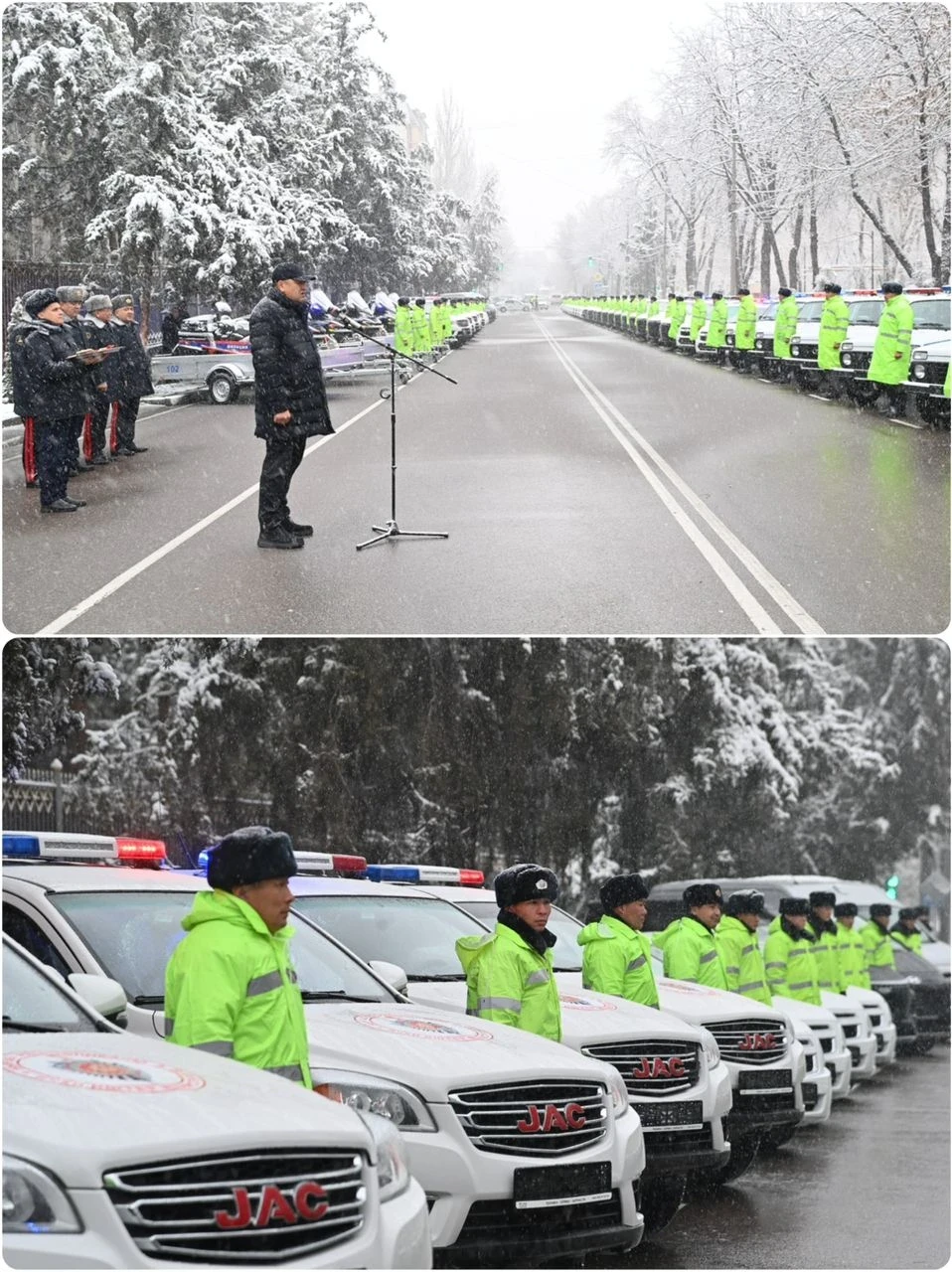 The Ministry of Internal Affairs of Kyrgyzstan handed over 50 new service vehicles and snowmobiles to the police.
