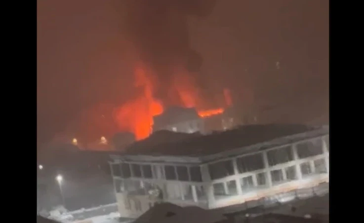 A large fire occurred in 'Kok-Zhar'