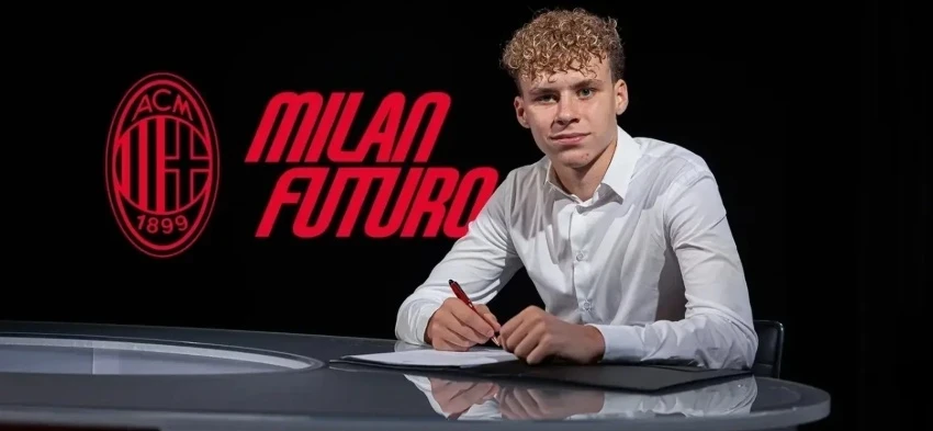 Винсент Ибрагимович "Милан" менен биринчи профессионалдык келишимге кол койду