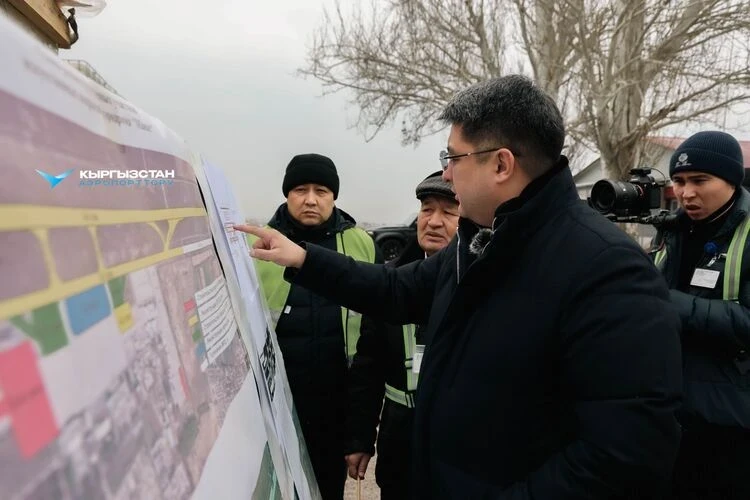 A modern light signaling system is being installed at Manas Airport