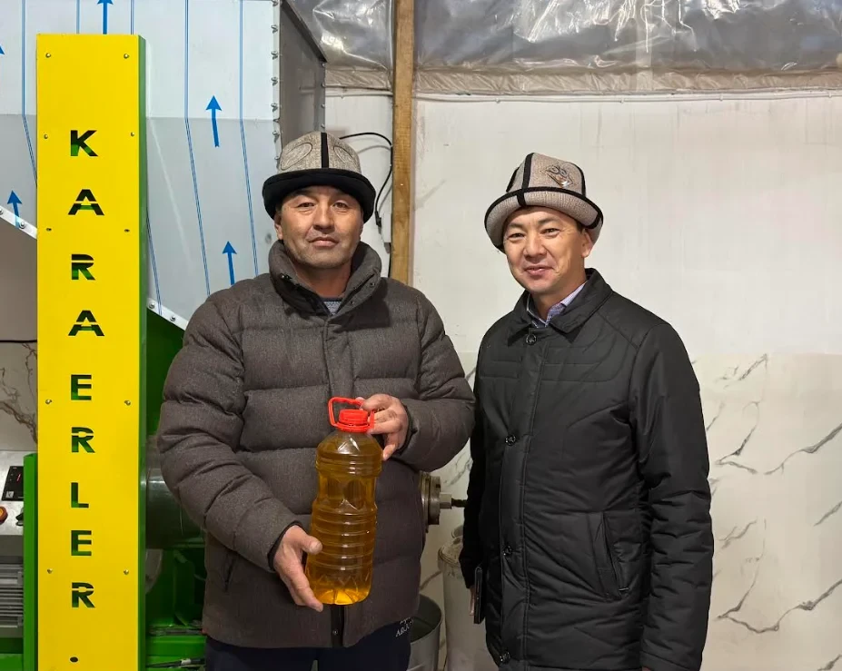 In the Ak-Tala district, equipment has been updated to increase the production of safflower oil