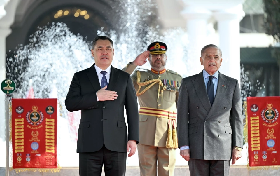 An official meeting ceremony between Sadyr Japarov and the Prime Minister of Pakistan took place in Islamabad.