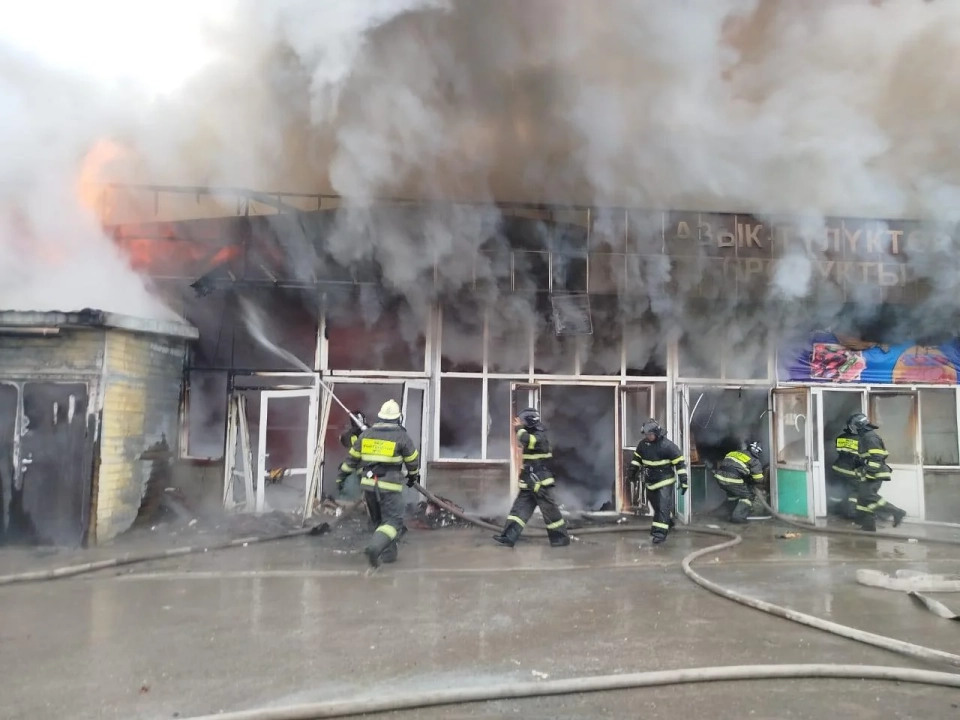 A fire occurred at the "Aziz" market in Bishkek