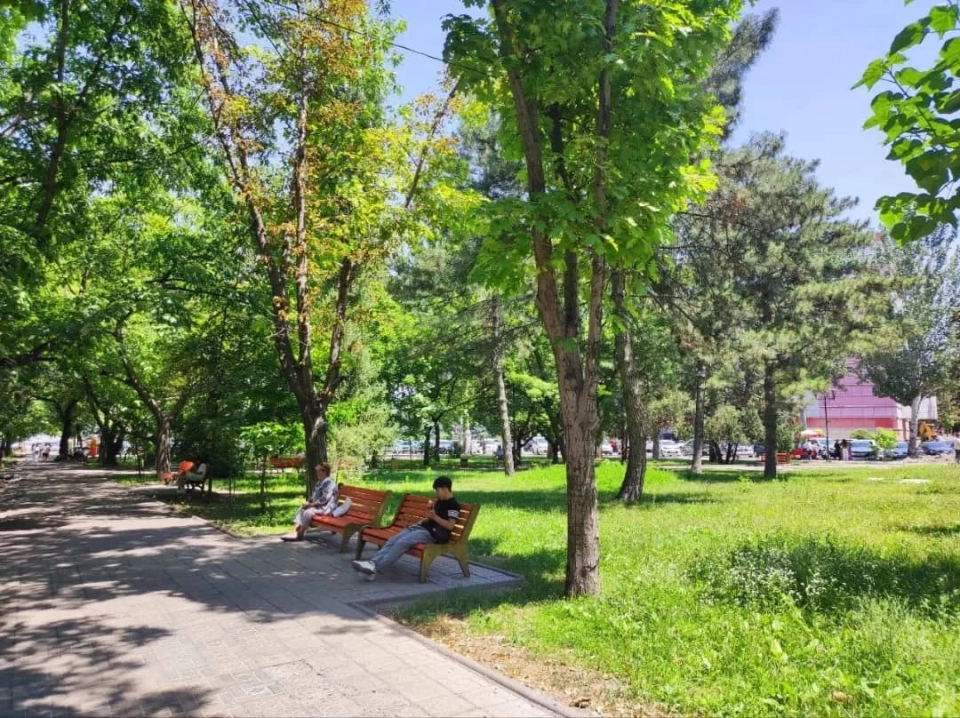 The General Plan for Bishkek until 2050 includes an increase in green areas to 3,400 hectares.