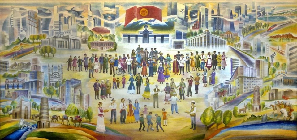 Monumental. The tapestry "Ulut Demi - Unguzhol" is on display at the Historical Museum.