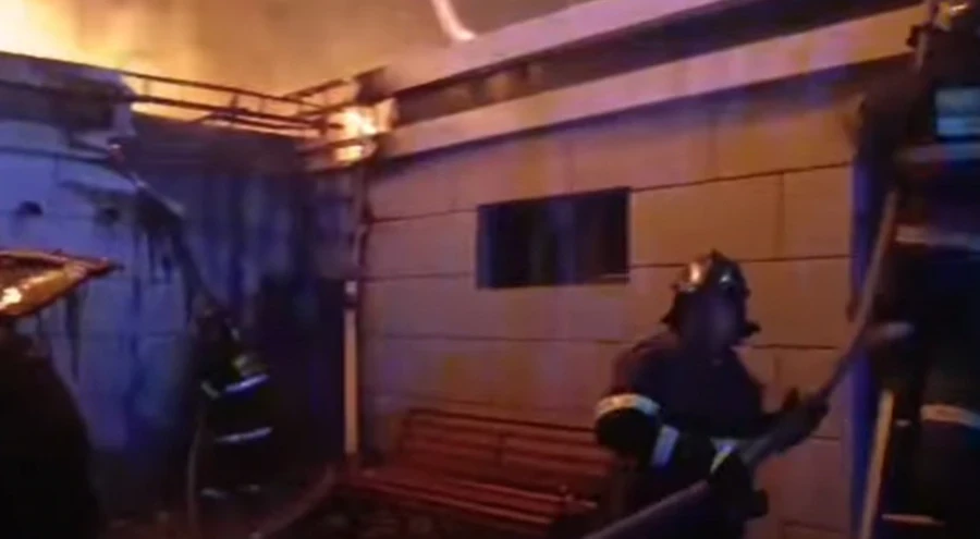 A fire broke out in a dormitory in Bishkek