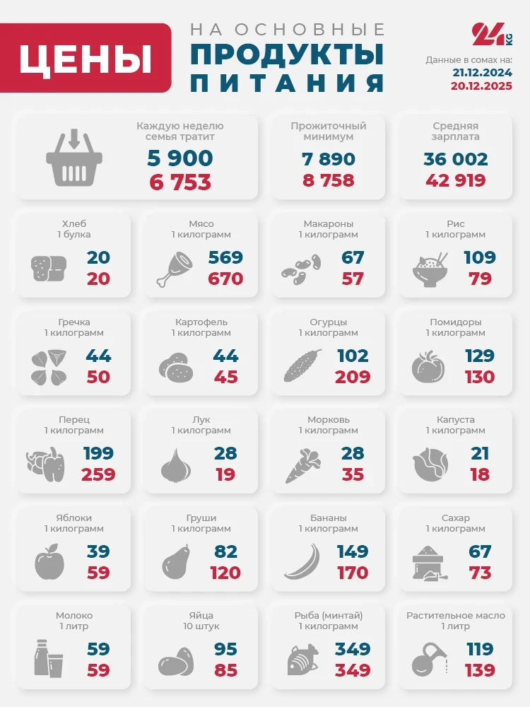 Grocery Basket. What Increased the Most in Price This Year