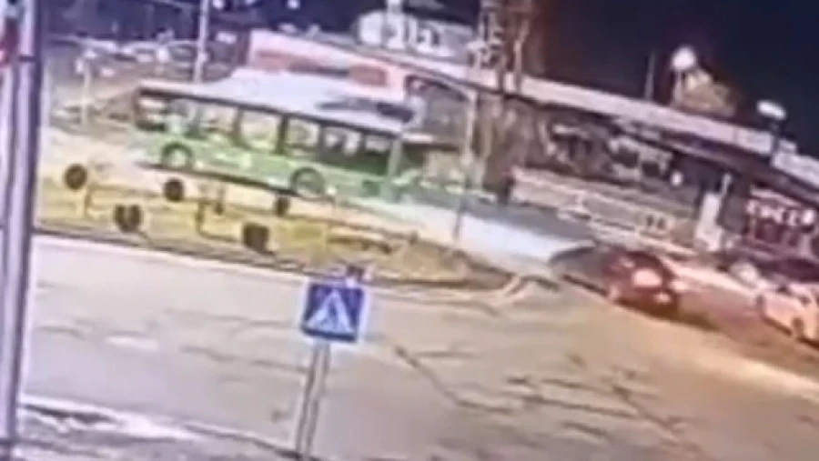 In Bishkek, a car hit a pedestrian, and he died.