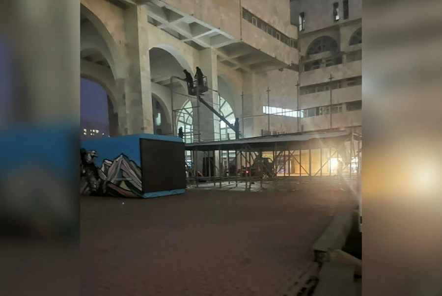 Студия «Номад-TV» Бишкектеги Ала-Тоо аянтынан алынды