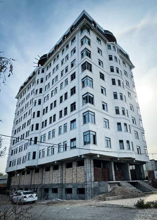 In Osh Region, the construction of a 12-story building was inspected and fined for violations