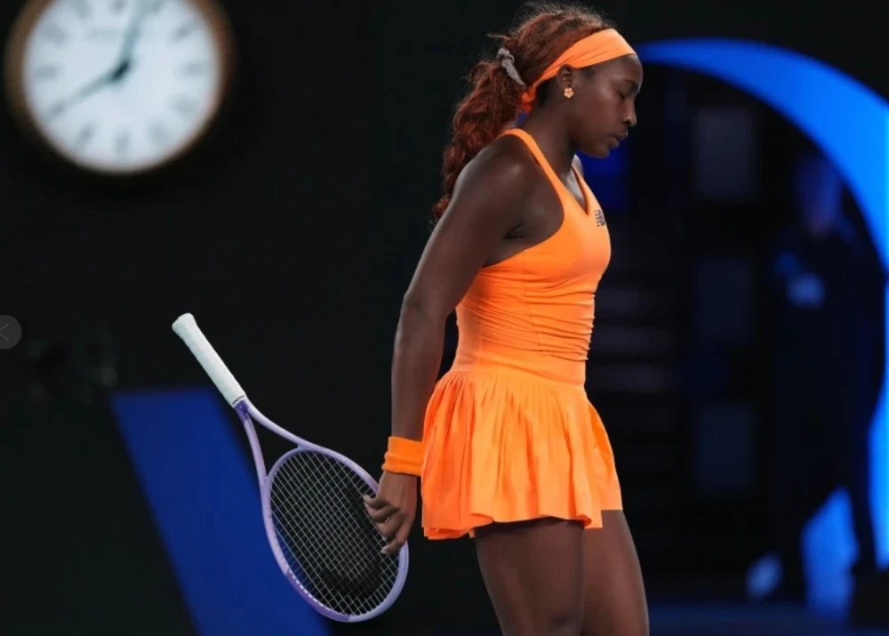 Coco Gauff smashed her racket after a crushing defeat at the Australian Open