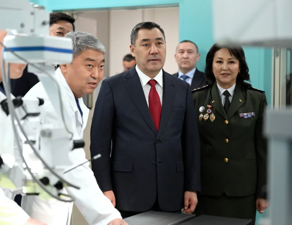 Sadyr Japarov and Kamchybek Tashiev Opened a New Military Hospital of the State Committee for National Security in Bishkek