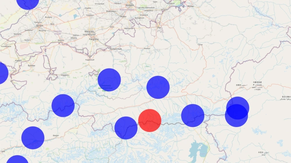 Кыргызстан менен Тажикстандын чек арасында 3 магнитудадагы жер титирөө болду