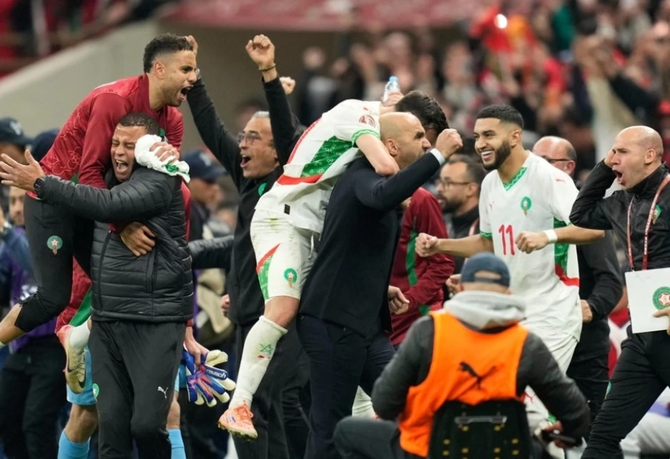 Morocco's national team reached the Africa Cup of Nations semifinals for the first time since 2004