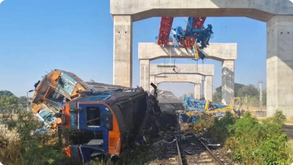 In Thailand, a construction crane collapsed onto a passenger train, killing at least 22 people
