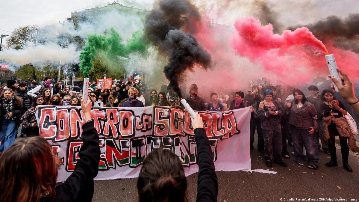Clash with the Police. Protests Against the Olympics Took Place in Italy