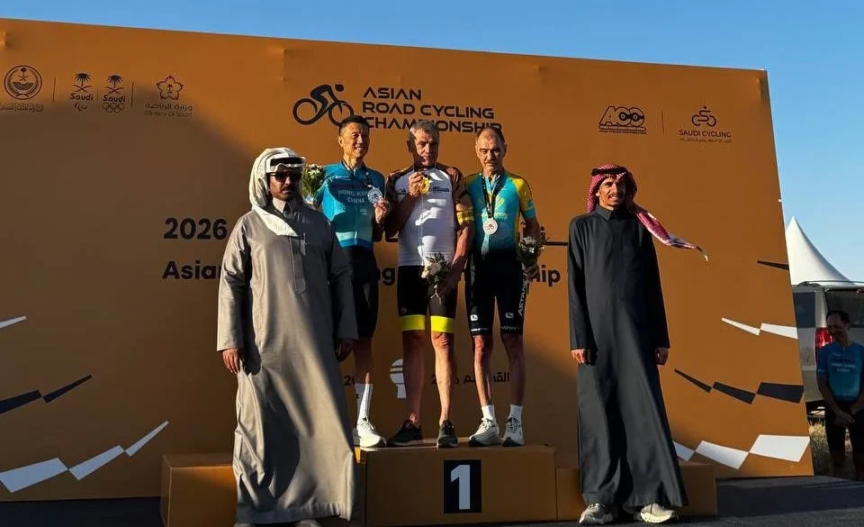 Kyrgyzstani Igor Filin won a gold medal at the Asian Cycling Championship