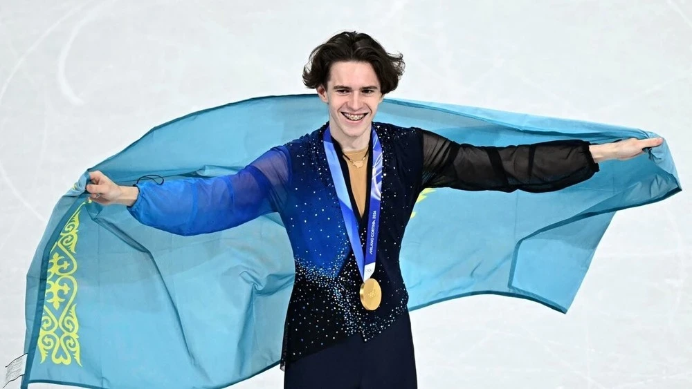 Kazakh figure skater Mikhail Shaidurov won the gold medal at the 2026 Olympics in Italy