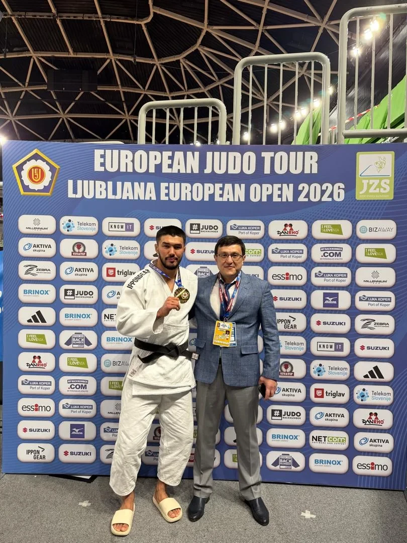 Erlan Sherov won gold at the European Judo Cup in Slovenia