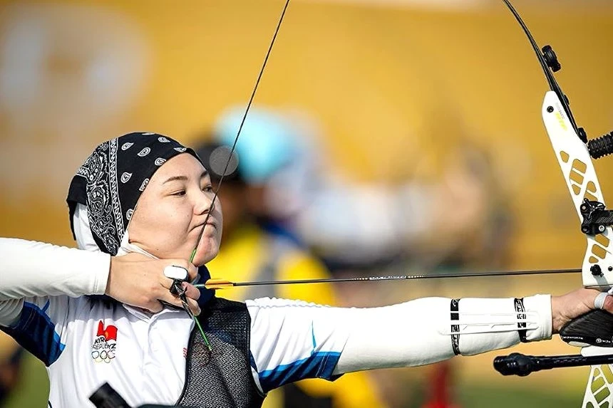 Asel Sharbekova won medals in archery at the Open Masters Games 2026