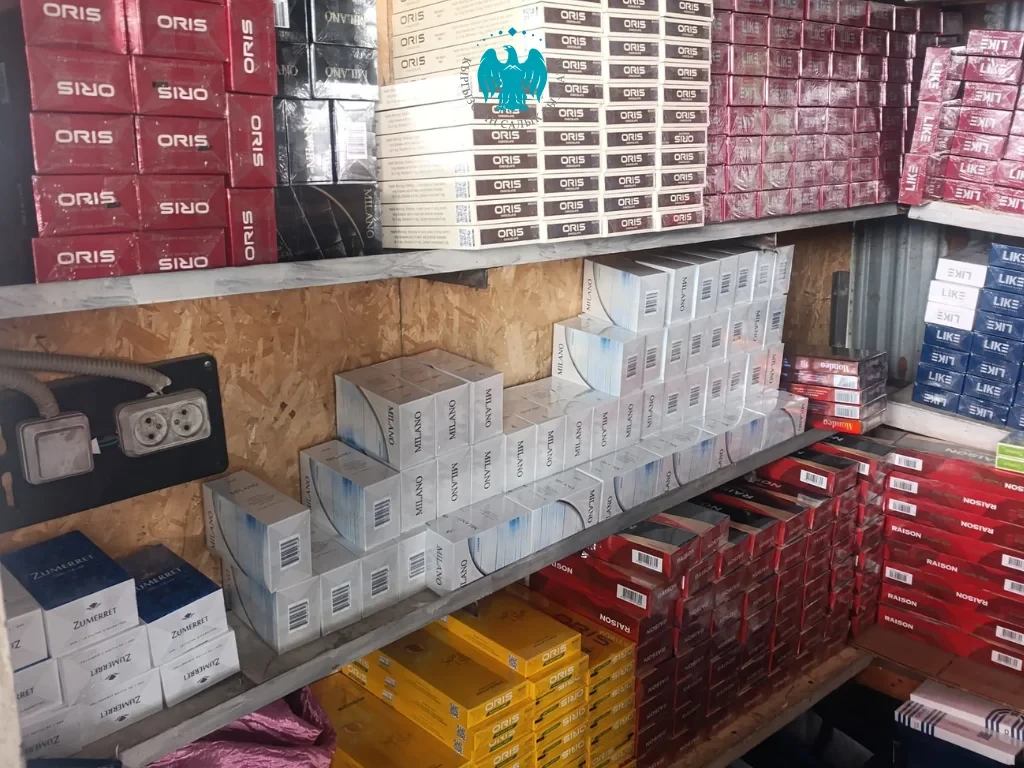 The GNS seized nearly 10,000 packs of non-excise tobacco in the Manas market