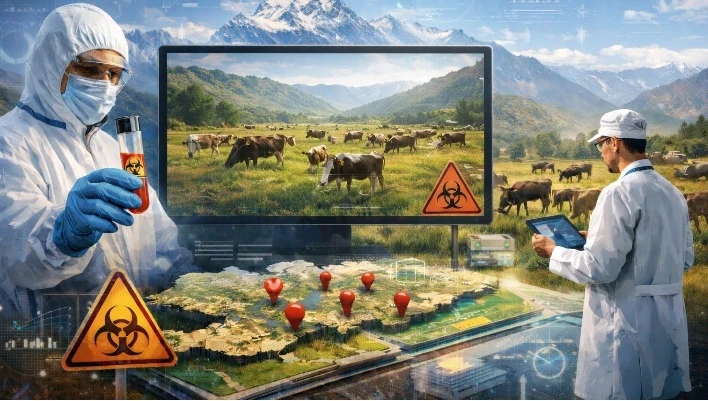 In the Kyrgyz Republic, a geoinformation system for veterinary monitoring is being developed. Why is this important?