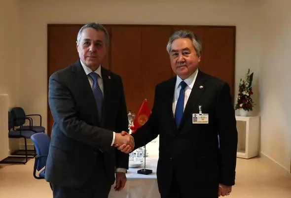 Жээнбек Кулубаев провел встречу с главой Федерального департамента иностранных дел Швейцарии Иньяцио Кассисом