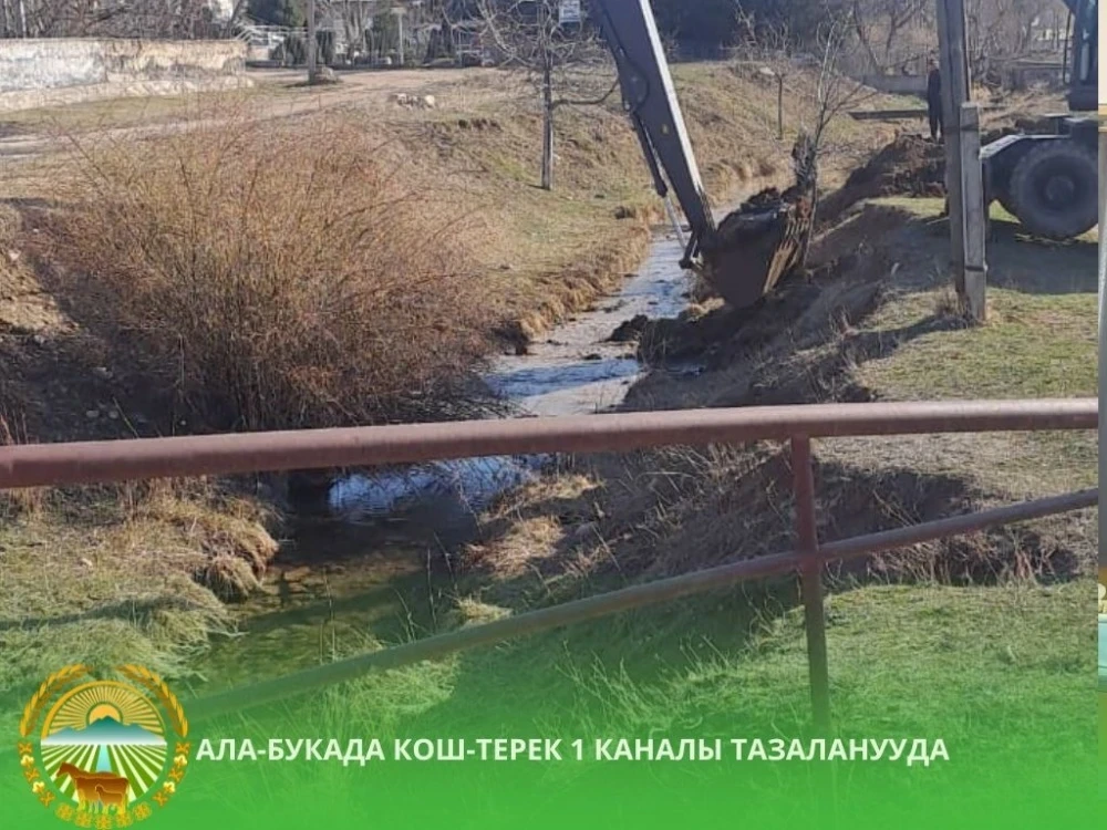 Ала-Букада Кош-Терек 1 каналы сугаруу мезгилине даярдалууда