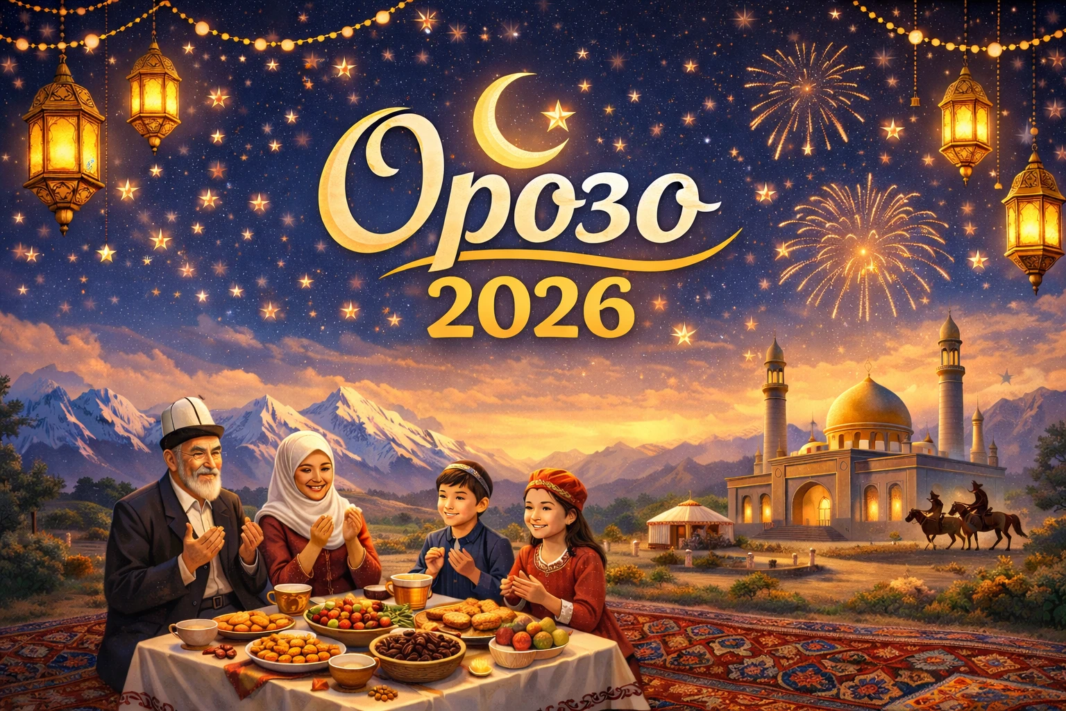 Календарь Орозо 2026. Начало поста и время разговения по Бишкеку, Ошу и регионам.