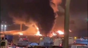 A fire broke out at the US Embassy in Riyadh due to a drone attack