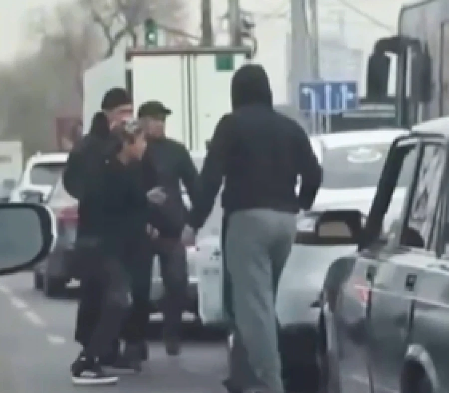 In Bishkek, a road conflict escalated into a fight